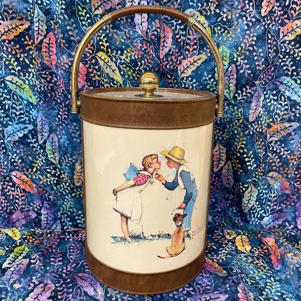 Vintage Norman Rockwell Ice Bucket Fondly Do We Remember Beguiling Buttercup